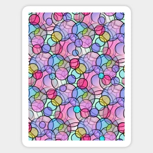 PASTEL Circles Abstract Art Sticker